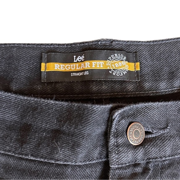 🍁 BUNDLE ONLY - 5/$15 Lee’s Black Straight Leg Jeans, Relaxed Fit, Men's size 42 - Picture 3 of 5